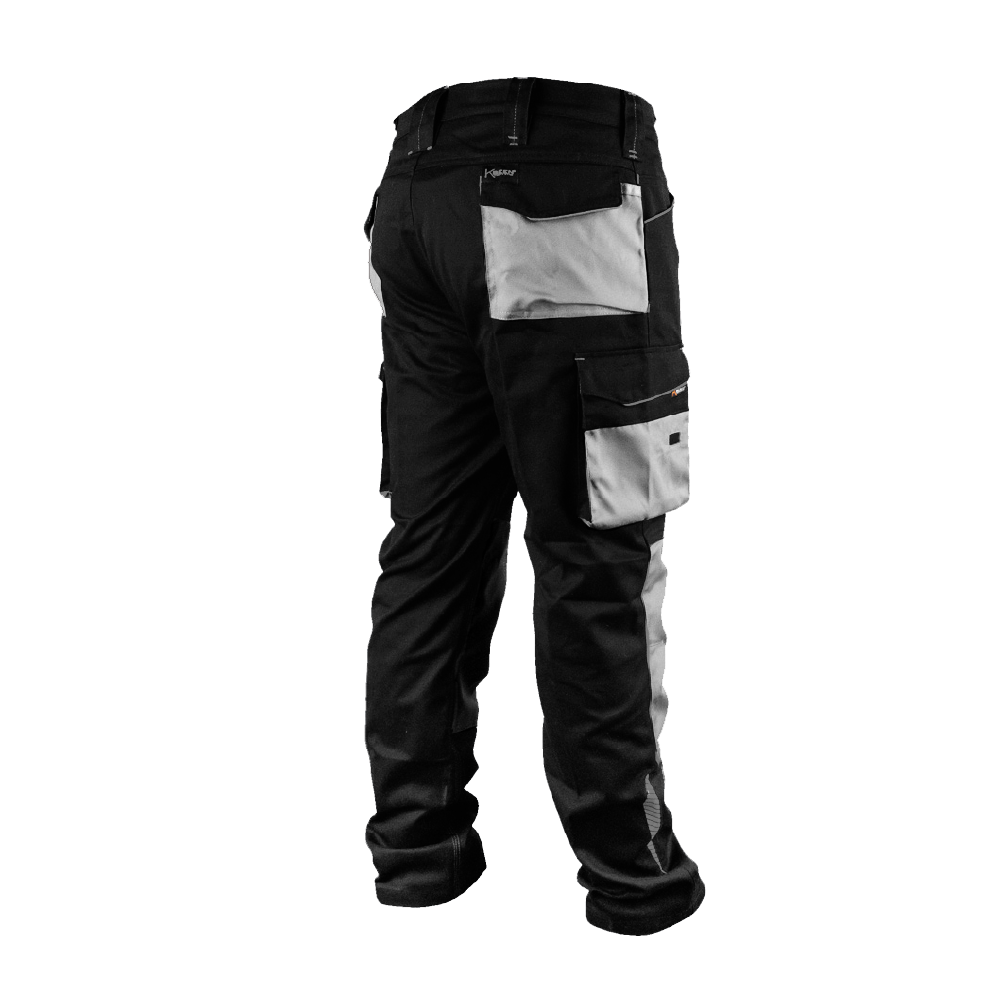 Pantalón De Trabajo Cargo Bicolor Orbit (Negro)