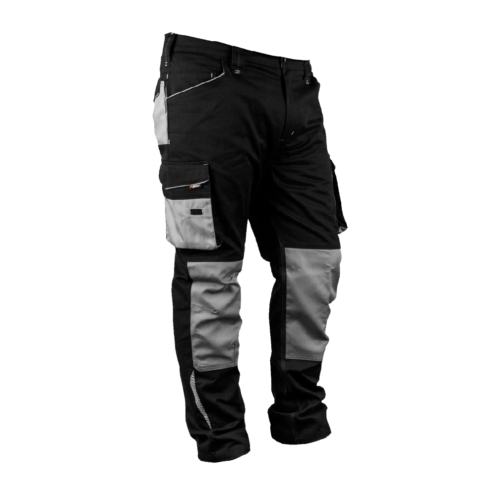 Pantalón De Trabajo Cargo Bicolor Orbit (Negro)