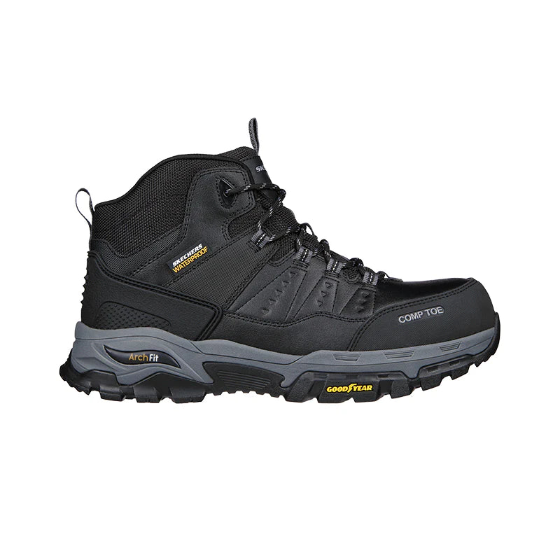 ZAPATO DE SEGURIDAD TIPO BOTIN SKECHERS TARVER NEGRO